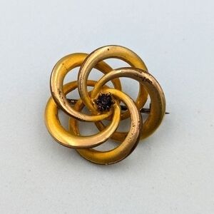 Antique Edwardian or Victorian art nouveau GLP George L Paine knot brooch pin